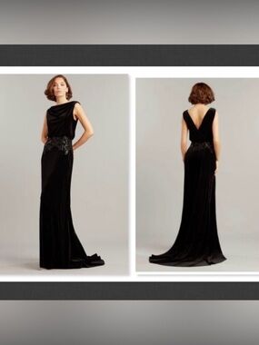 TADASHI SHOJI Tadashi Shoji Josepha Black Dress size 16